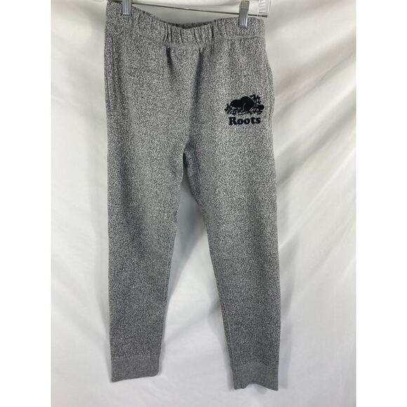 Roots Marled Black Grey Jogger Sweatpants Size XS - Picture 1 of 6